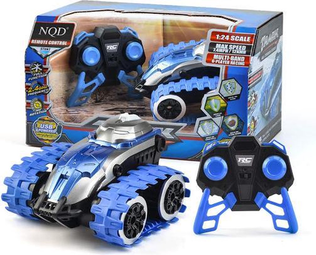 RC Track Stunt auto Iron truck - 1:24 radiografisch bestuurbaar 360 rotation 2.4GHZ -oplaadbaar