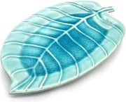 Presenteerschaal - Bladvormige schaal Turquoise 26  cm (4 stuks)