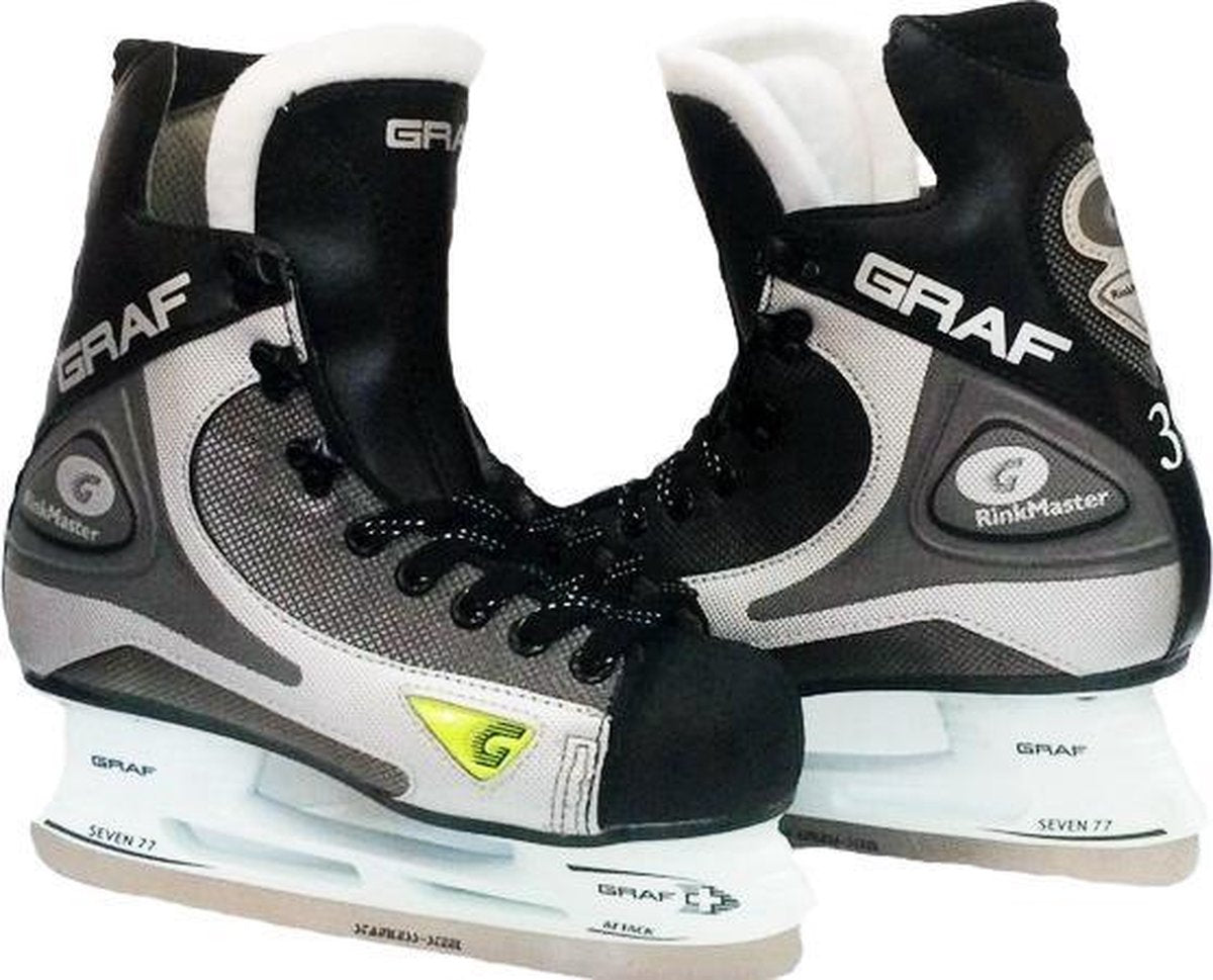 Graf Ijshockeyschaatsen Rinkmaster 101 Jongens Zwart Maat 31