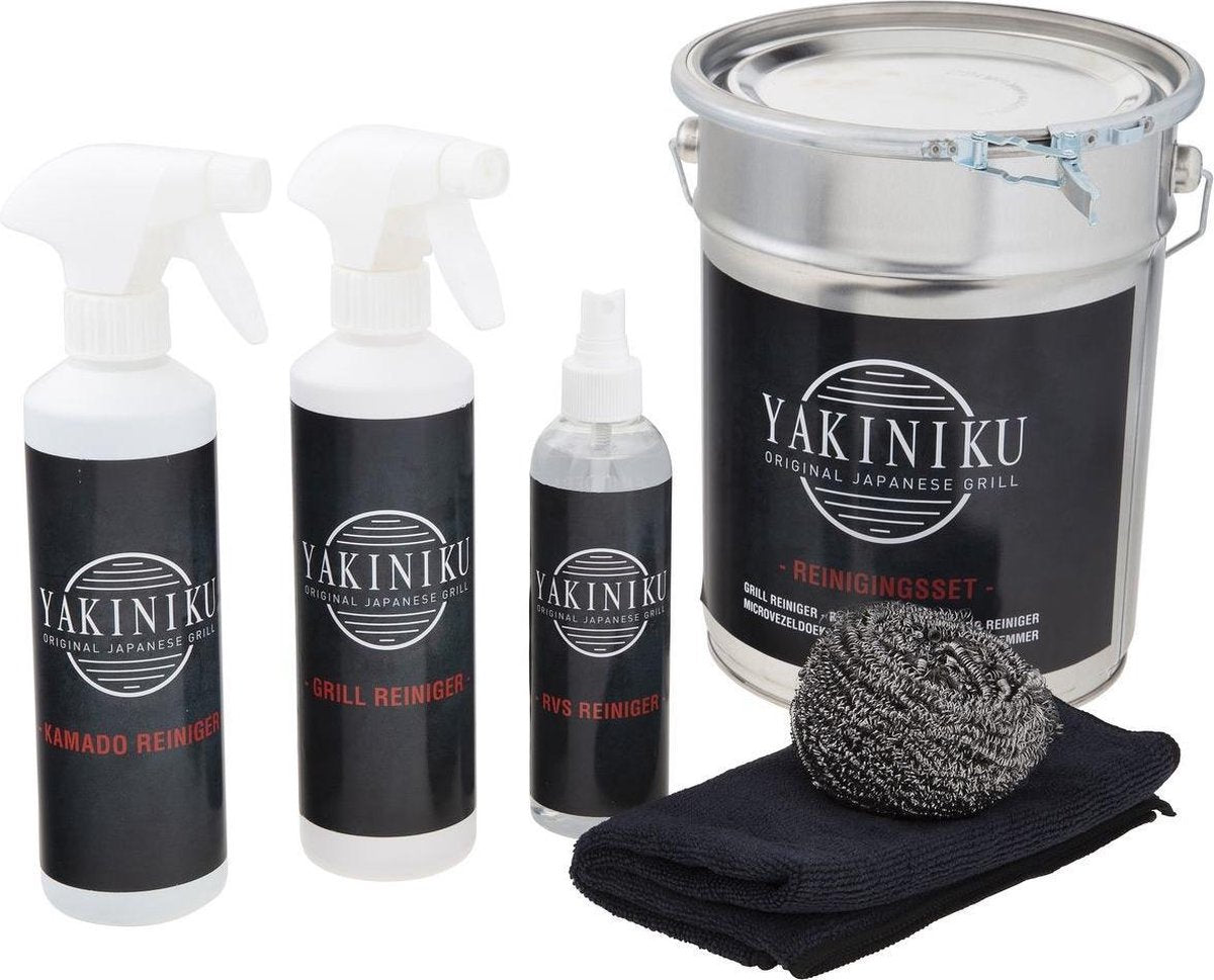 Yakiniku Reinigingsset Zwart/wit 6-delig