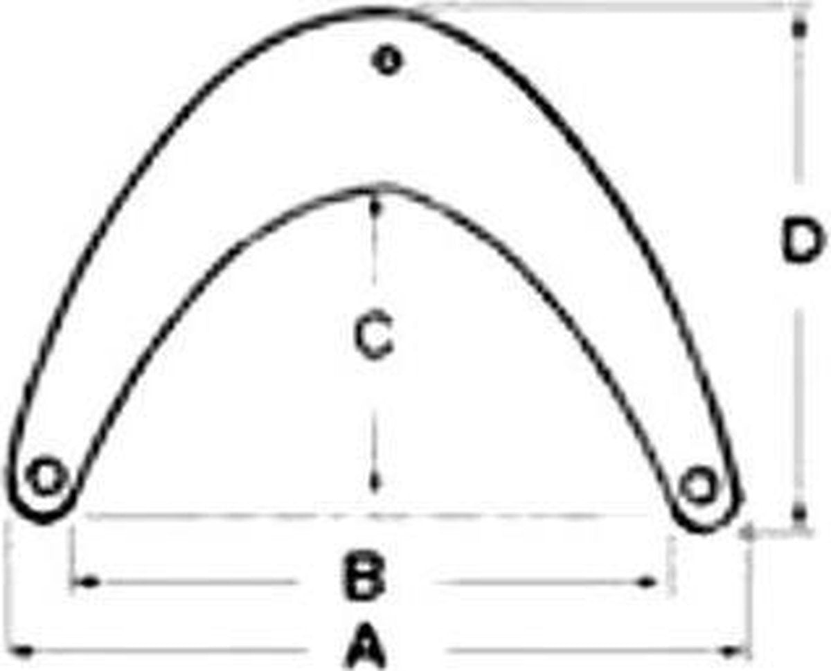 Boog fender/stootwillen (35x29x11x25cm) (GS62001)