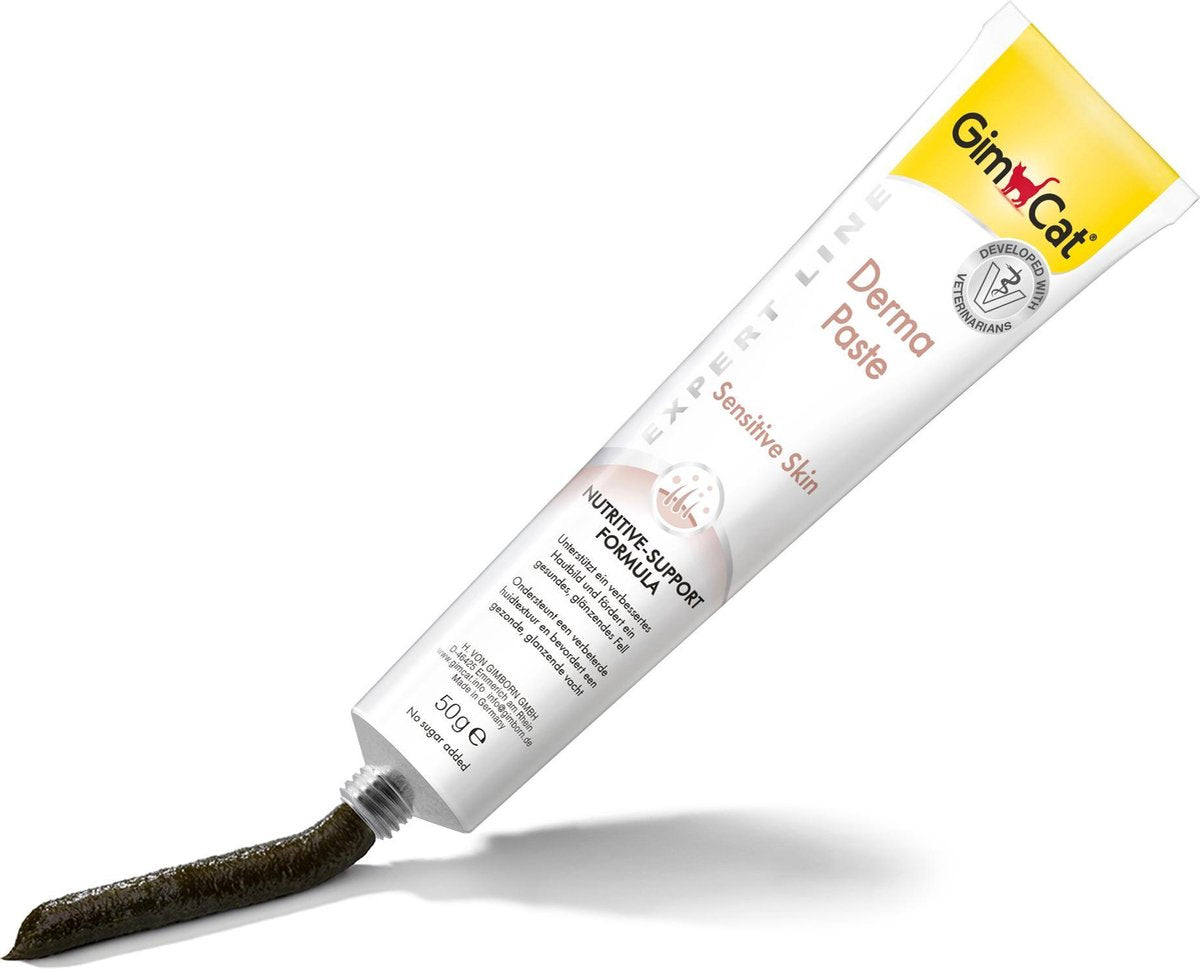 GimCat Derma Pasta - Aanvullend kattenvoer / kattensnack voor katten met een gevoelige huid - 50g - Derma Pasta 50g