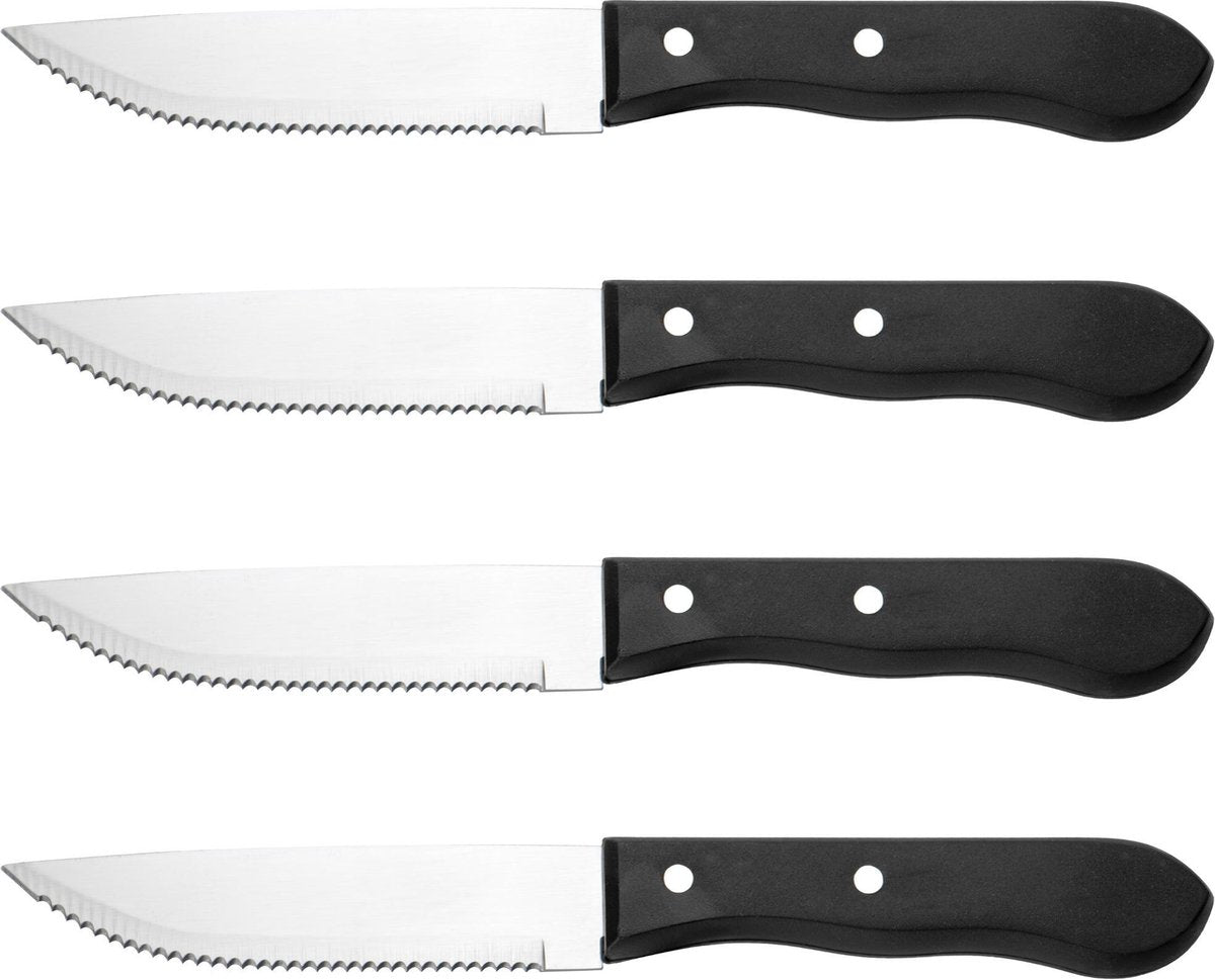 set van 4 steakmessen - jumbo steakmessen