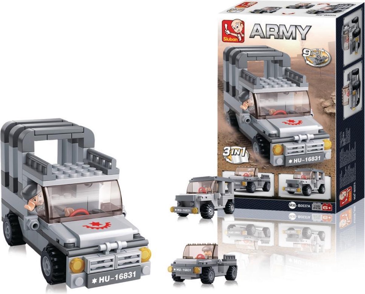 Sluban Army 9 into 1 Jeep 3-In-1