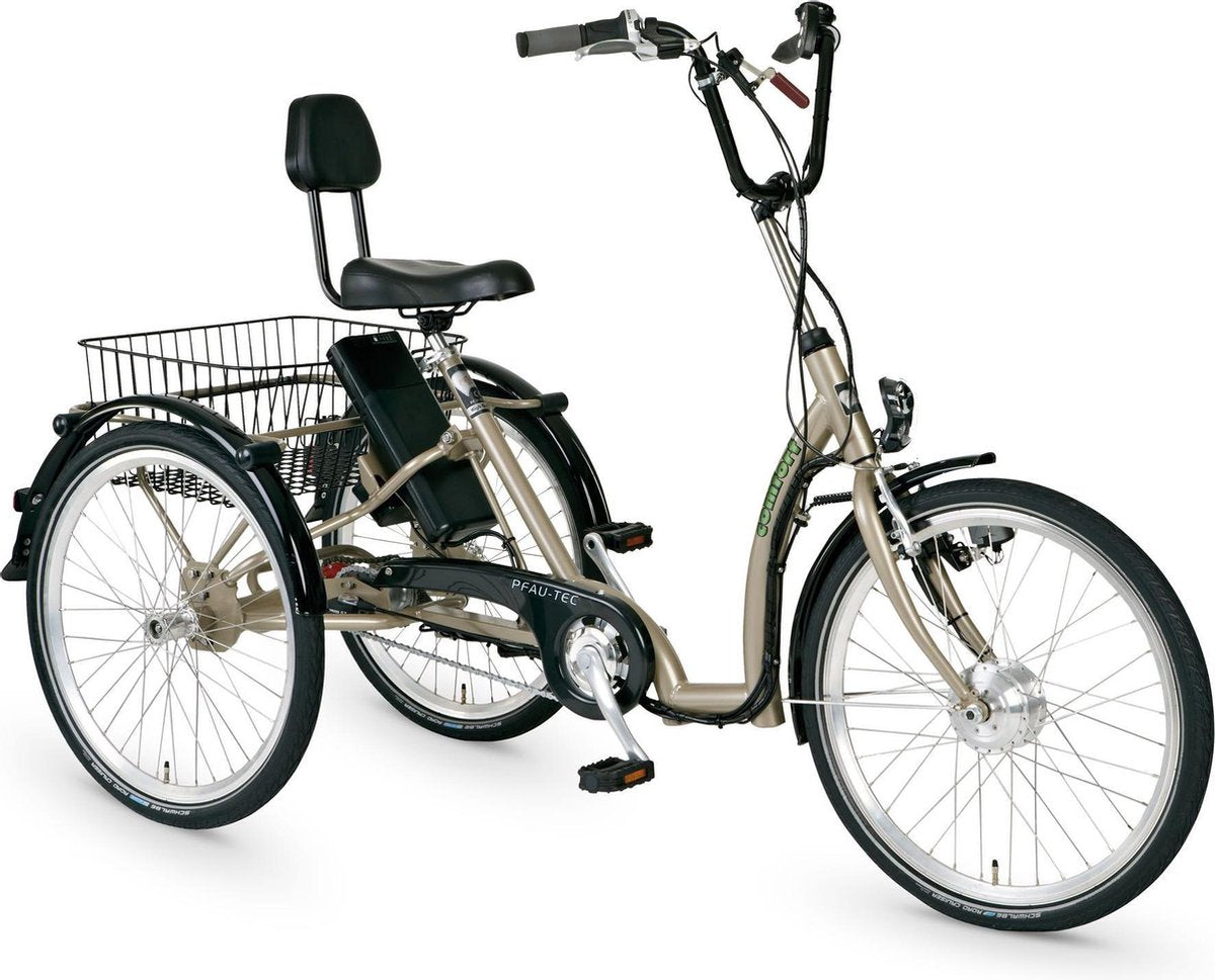 PFIFF ELEKTRISCHE DRIEWIELER COMFORT 7 SPEED >  9 AH PEARL BEIGE