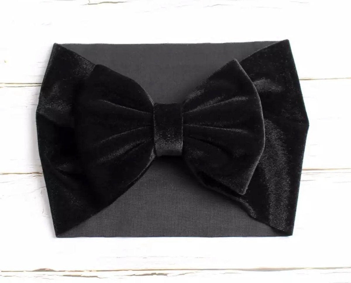 Haarband meisjes | Baby haar accessoires | Meisjes haar accessoires | Baby haarband met strik zwart | 3- 24 maanden