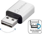 Renkforce USB 2.0 Adapter [1x USB-A 2.0 stekker - 1x USB 2.0 bus A] Stekker past op beide manieren