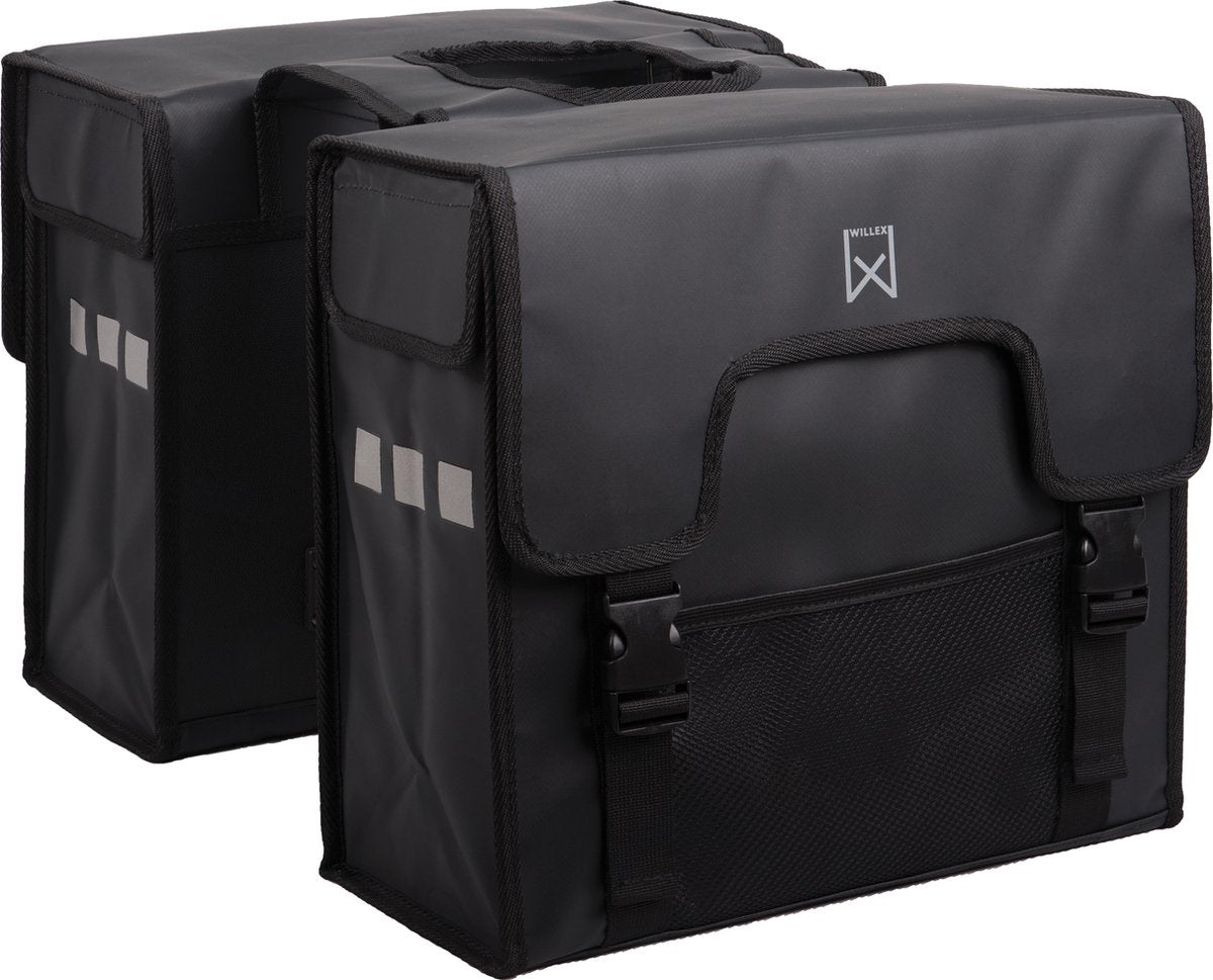 Willex Shopper Dubbele Fietstas - 38 liter - Mat Zwart