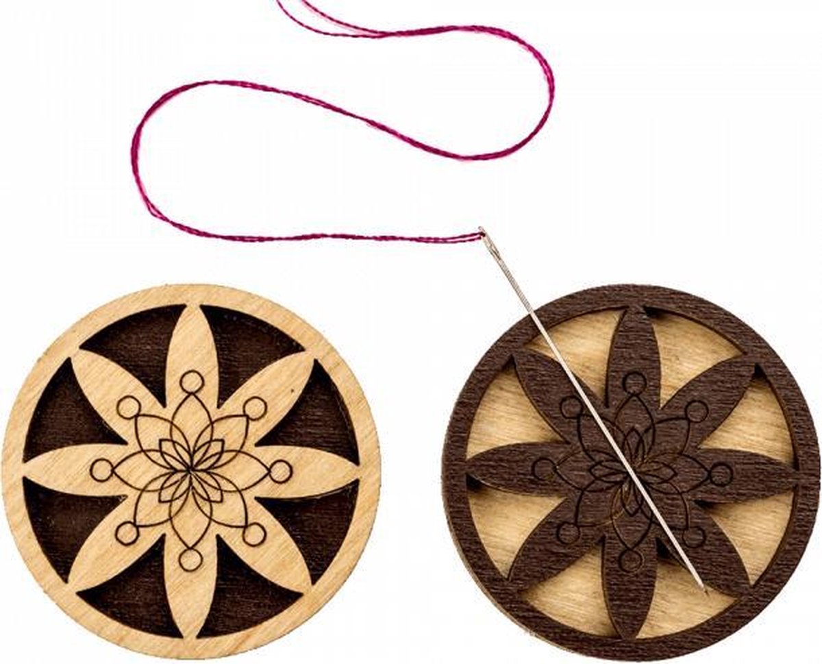 NEEDLEMINDER - NAALDMAGNEET - HOUT - BLOEM - 3