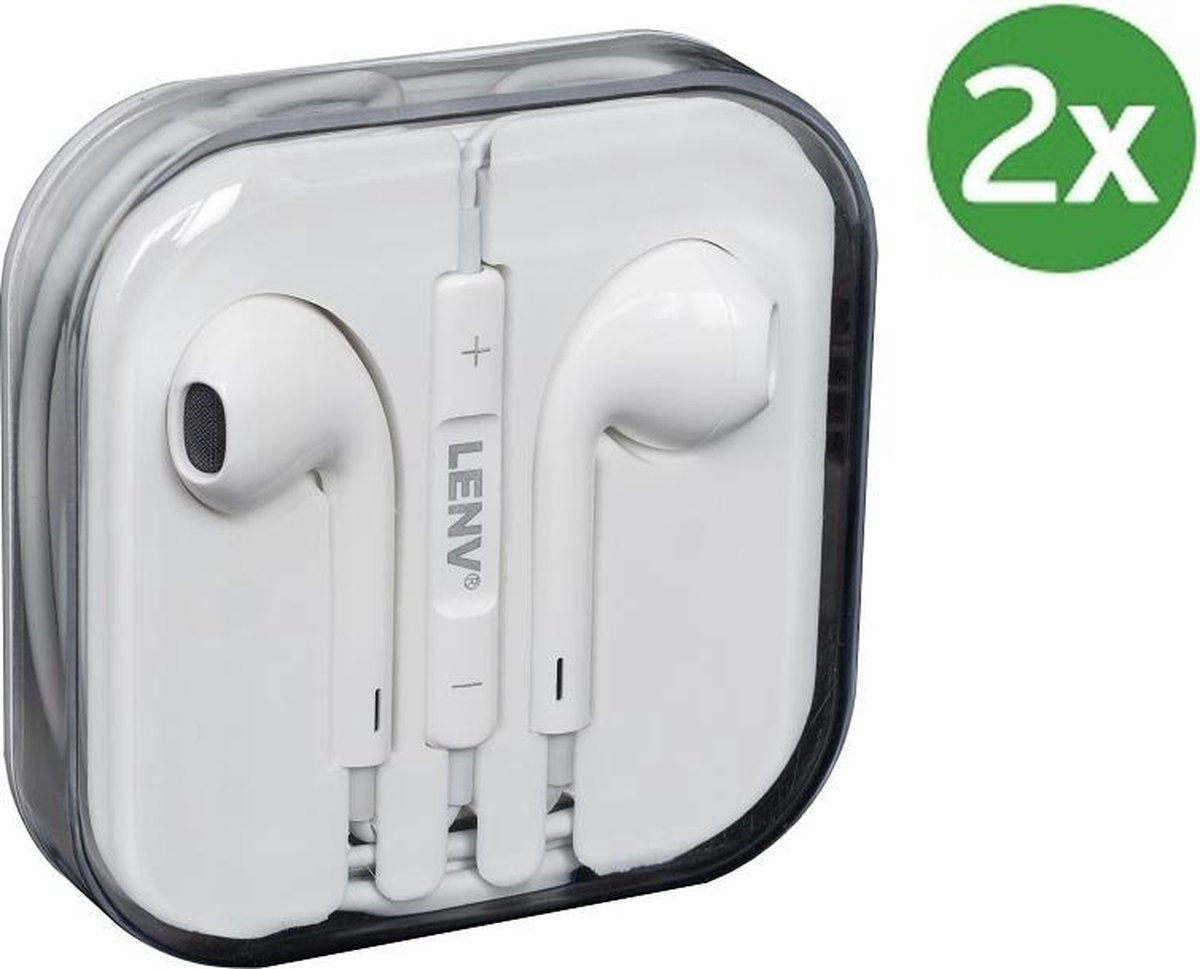 iPhone in-ear oordopjes - 3.5mm met afstandsbediening en microfoon - Headset voor Apple iP