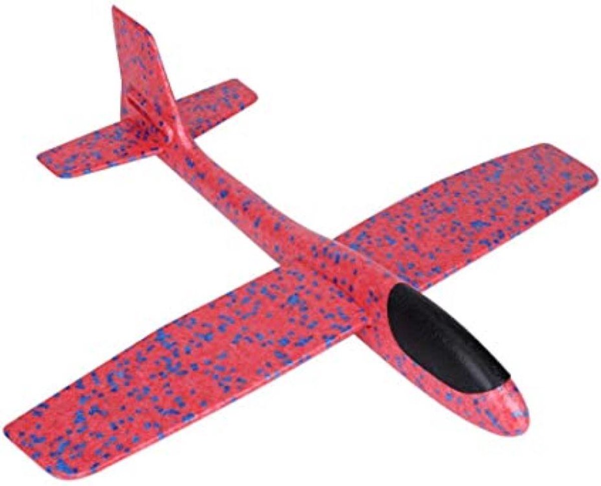 Speelgoed zweefvliegtuig - foam - 45 cm - rood