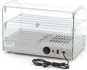Warmhoudvitrine 45 Liter - 2 Etages - 55 cm - RVS - Temperatuur 30 tot 90 Graden - met 2 Roosters - 2 Klapdeuren - Horeca Warmhoudkast - Maxima