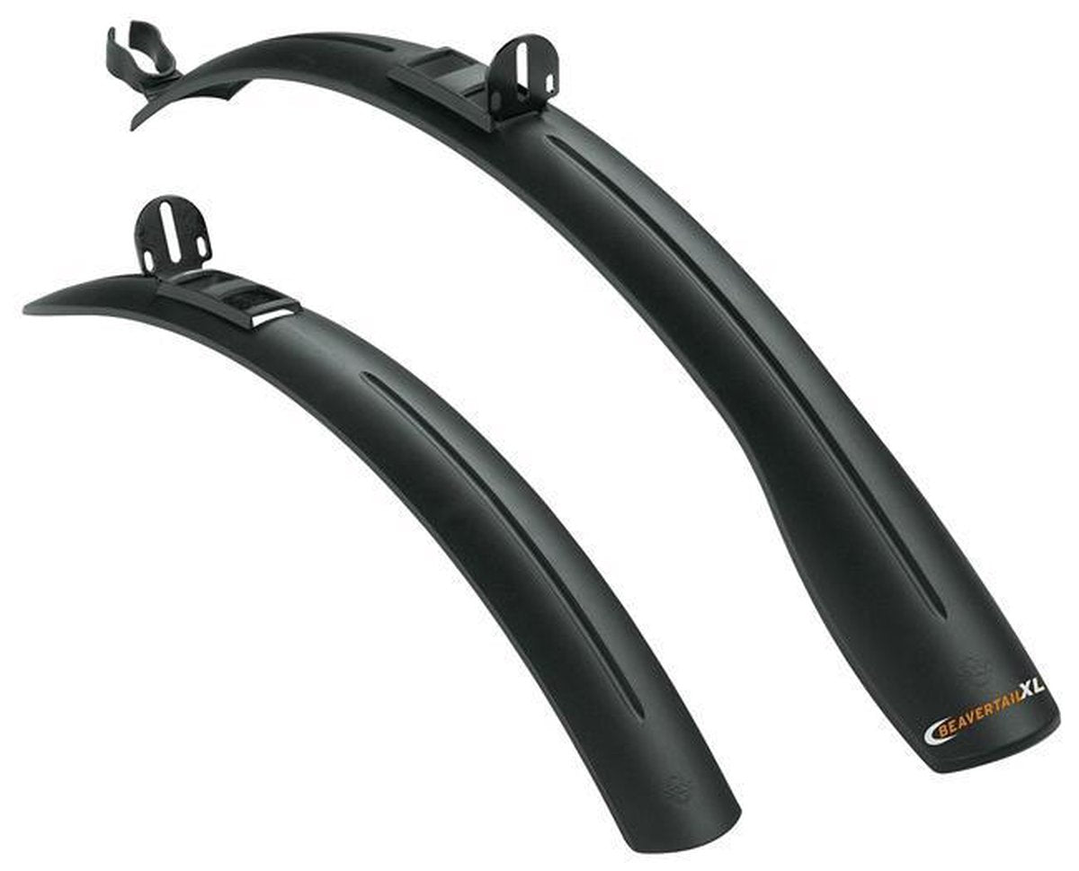 Spatbordset 26/28 sks beavertail xl pvc zw