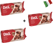 3X Pack Origineel DAS Air Dry Clay | Klei - Das Klei Terracotta  500gr |  luchtdrogende klei
