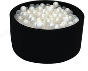 Ballenbak Grijs Zwart 90x40 met 250 ballen Wit