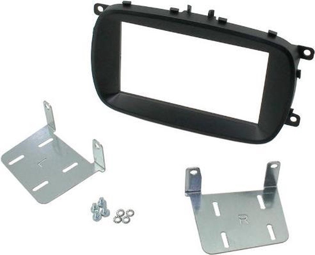 2-DIN frame ECO Fiat 500X 2015 -> zwart