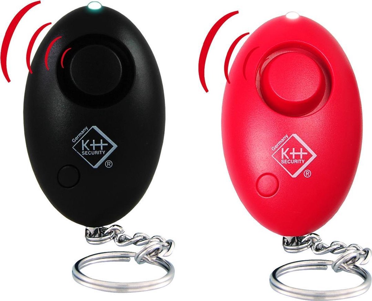 Sleutelalarm met LED voor zelfverdediging