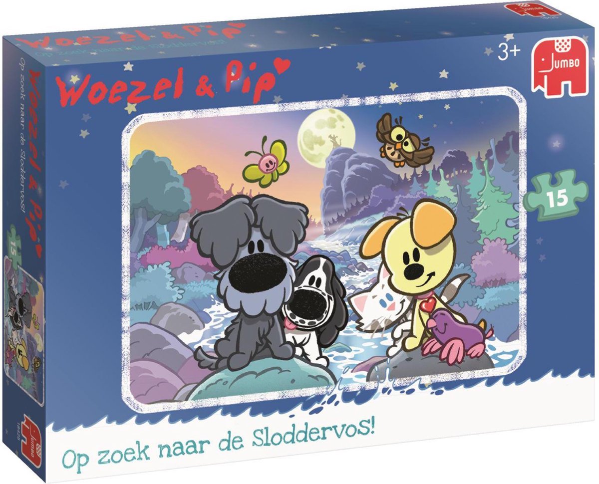 Woezel & Pip Sloddervos Puzzel 15 Stukjes