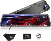 Spiegel Dashcam 12" IPS Touchscreen  2.5K + Full HD  Duo camera  GPS tracker (Gratis 32 GB TF-kaart)