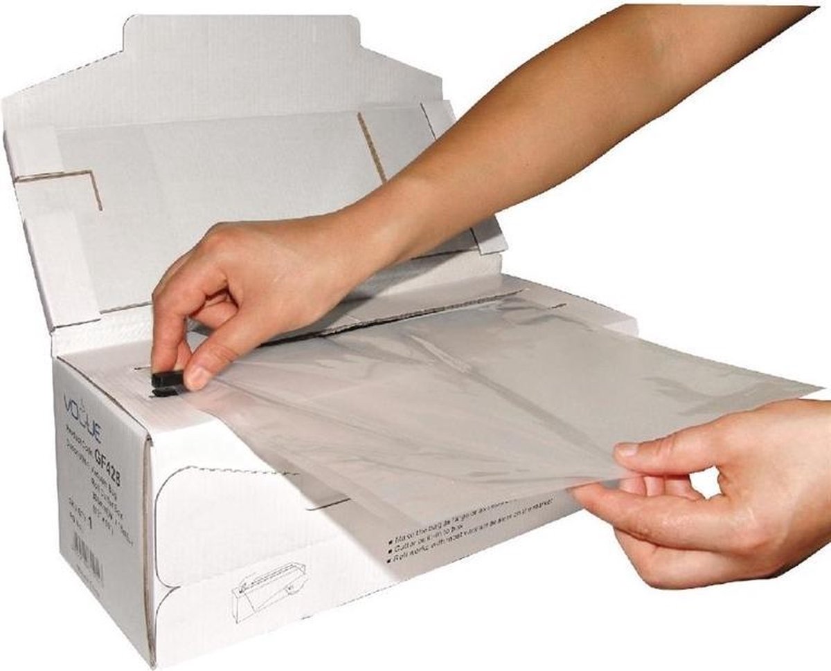 Vogue vacuumfolie op rol met dispenser 300mm x15m
