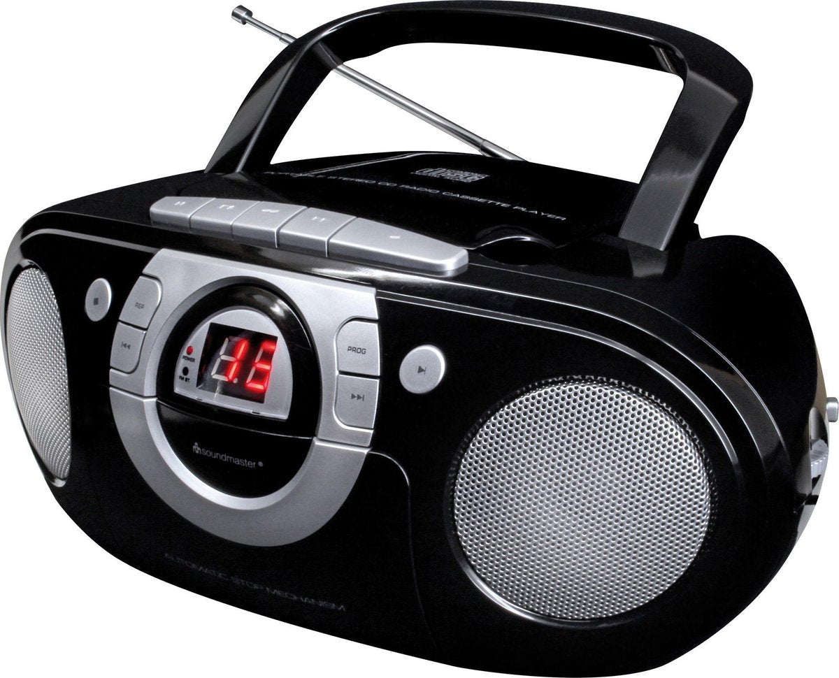 Soundmaster SCD5100SW CD boombox met radio en cassettespeler zwart