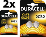 4 Stuks (2 Blisters a 2st) - Duracell CR2032 3V lithium knoopcel batterij