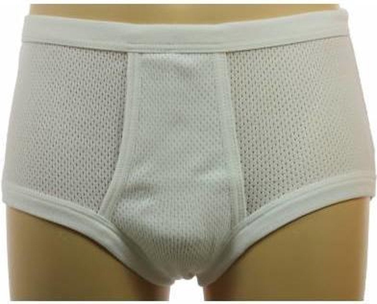 HL-tricot net-ondergoed slip  - M  - Wit