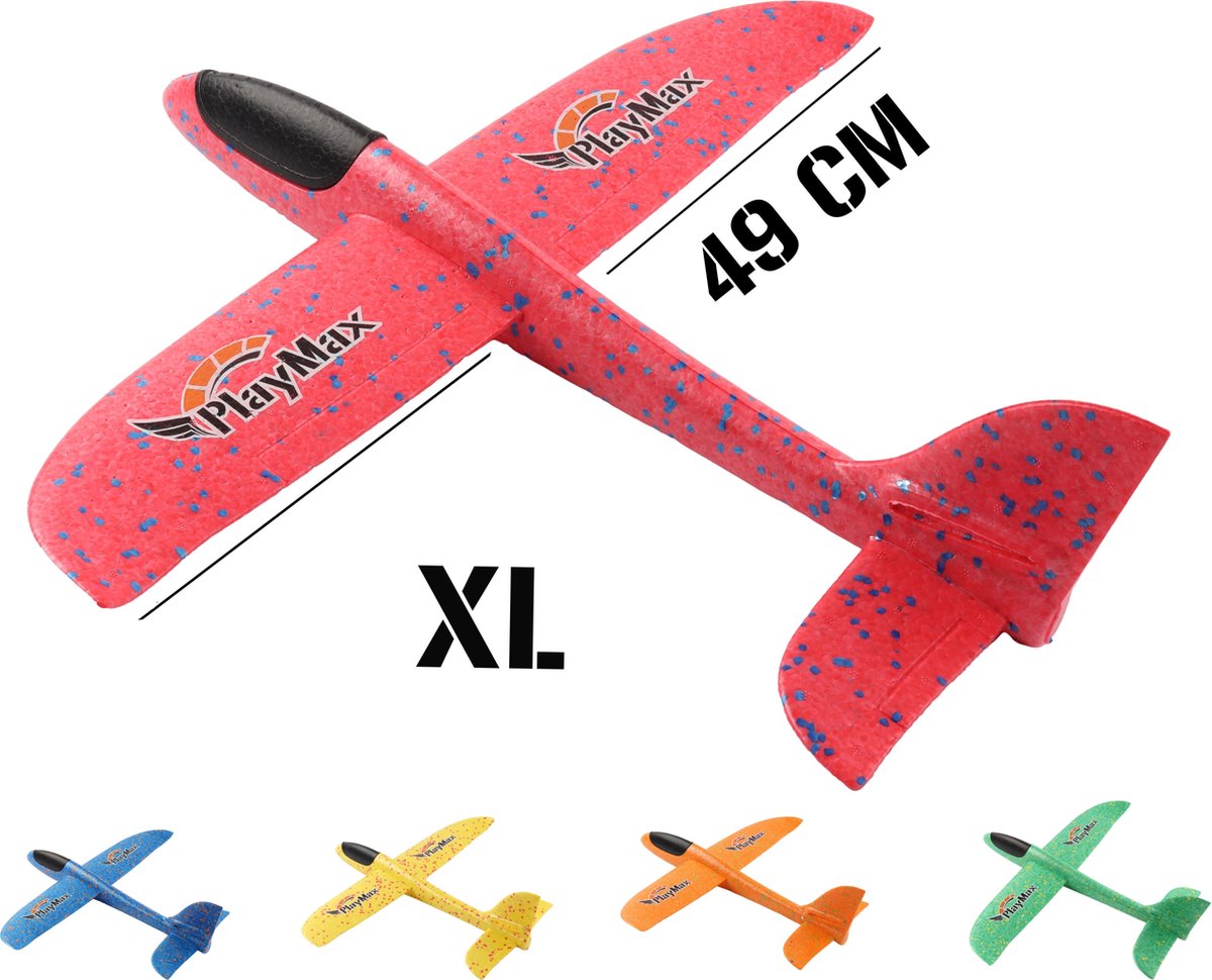 Vliegtuig Speelgoed Meisjes - Rood - XL - Foam vliegtuig - PlayMaxx