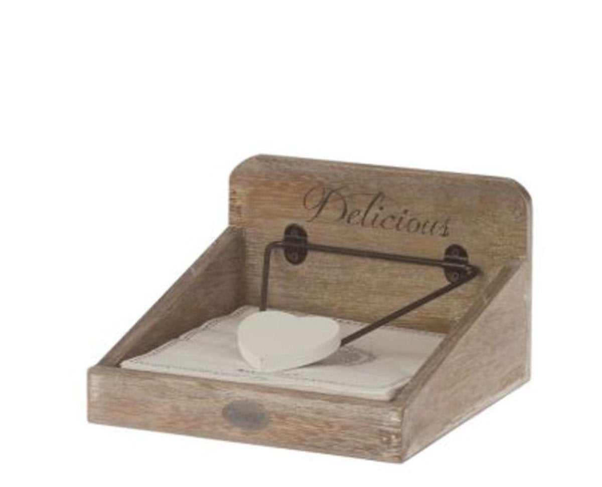 Servethouder Heart natural 20cm