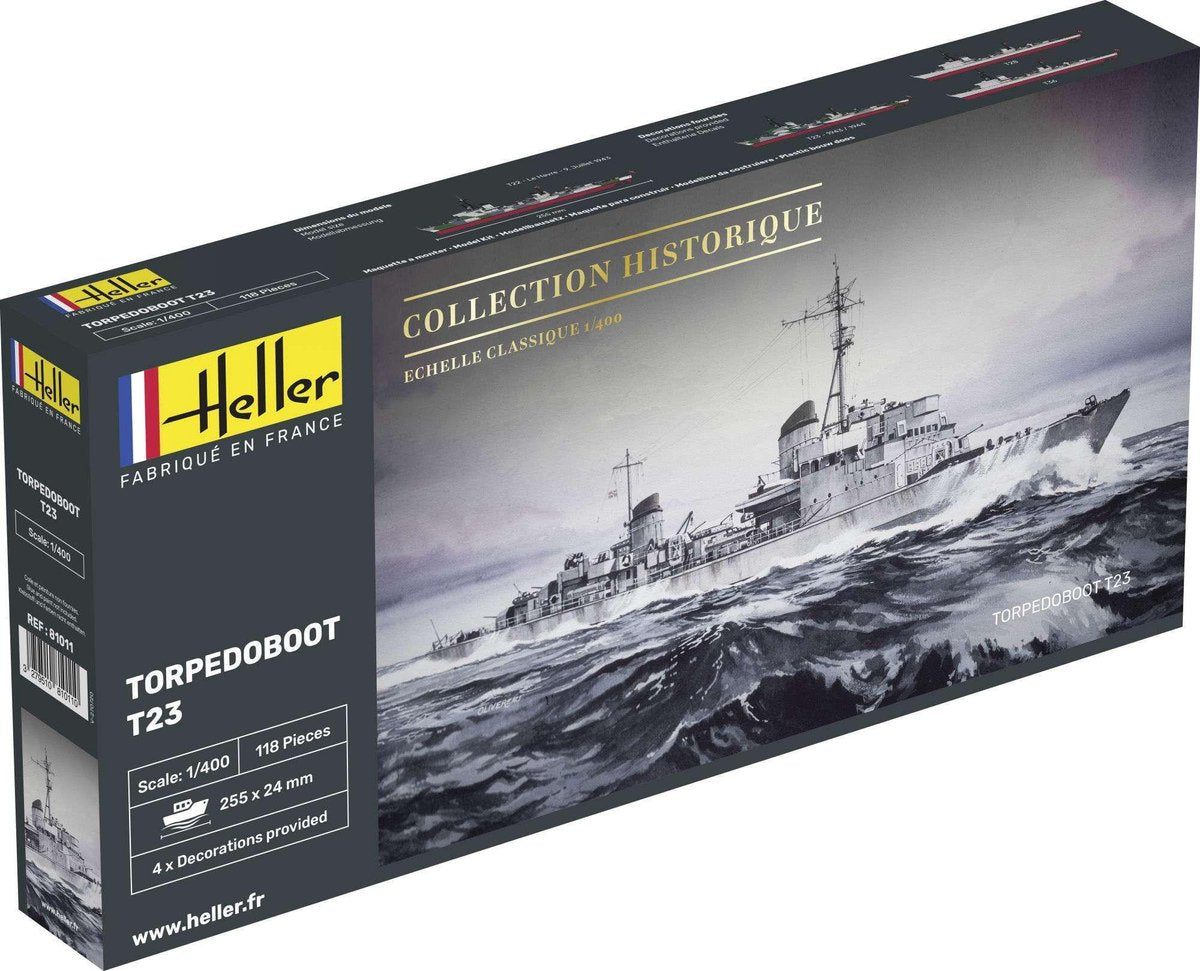 1:400 Heller 81011 Torpedoboot T23 Plastic kit
