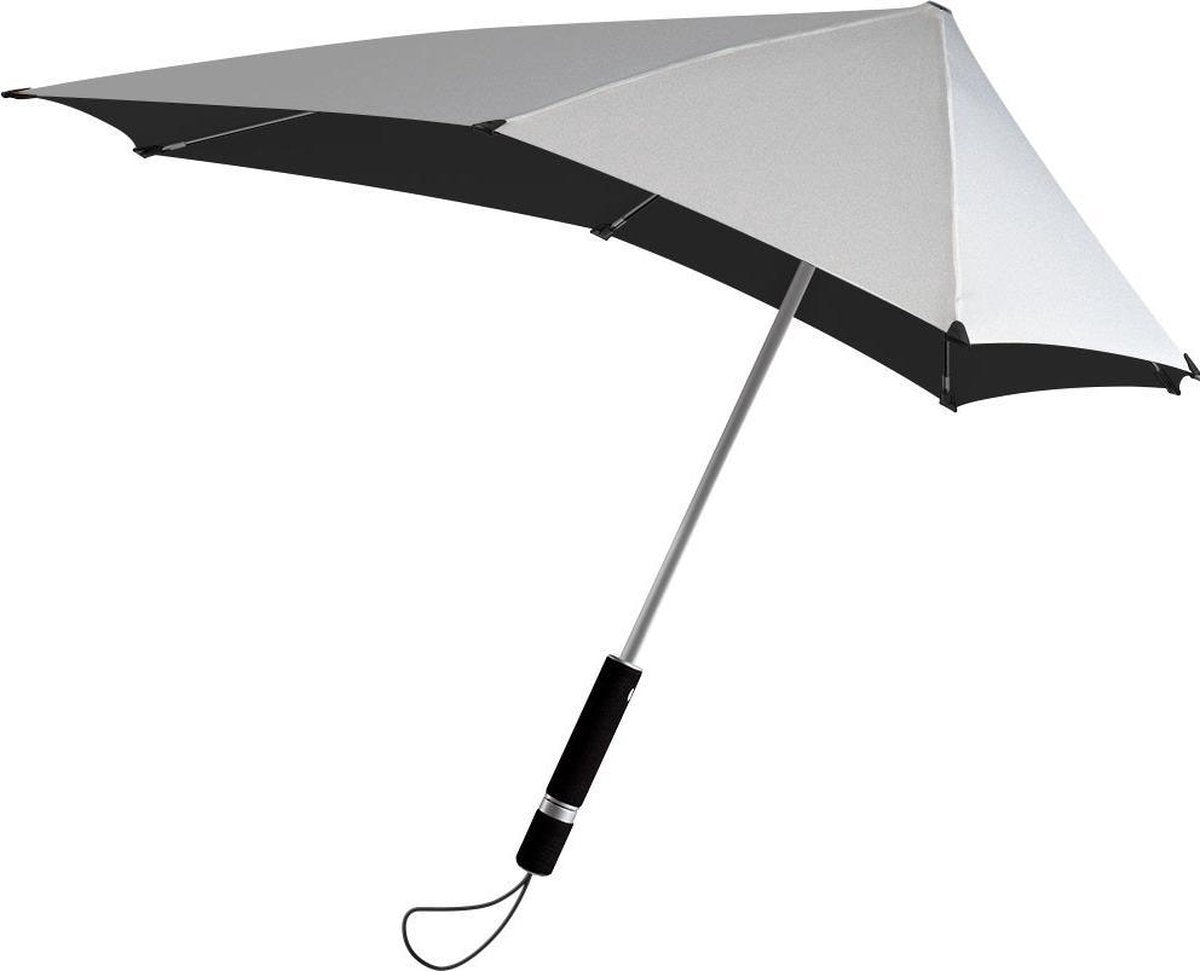 senz° Original Stormparaplu - Ø 90 cm - Shiny Silver - Silver case