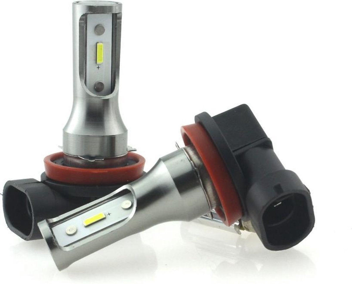 H11 koplamp set | 2x  2-SMD LED xenon wit 6000K | 12V DC