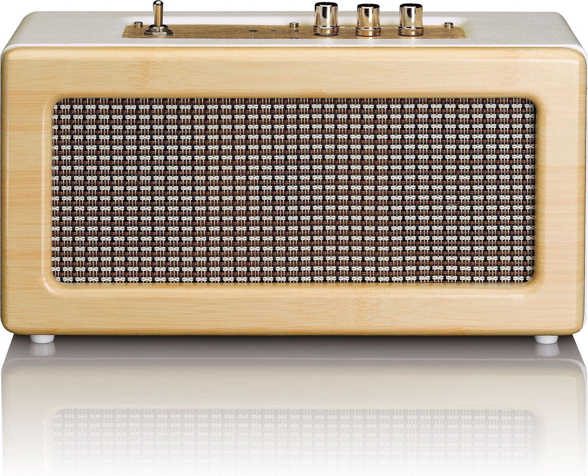 Lenco BT-300 - Bluetooth speakers in retro design  - Oak