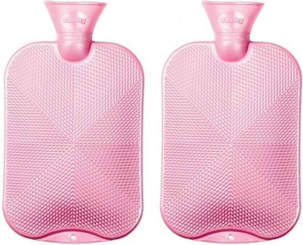 Fashy warm water kruik - roze parelmoer - 2 stuks