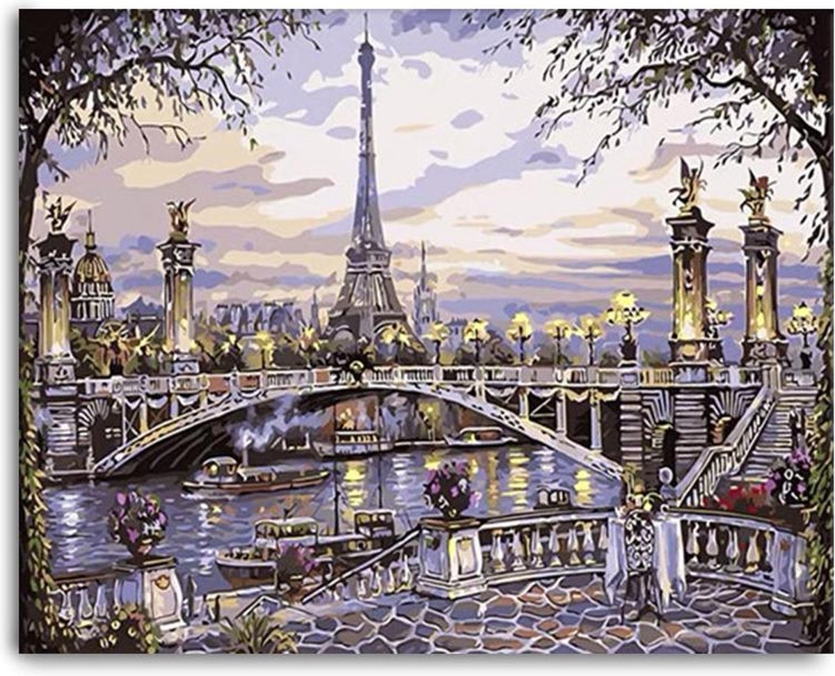 LIXINN® Schilderen Op Nummer Volwassenen En Kinderen - Eiffeltoren - Paint  By Number - 40X50cm - Canvas - Met Frame - Do It Yourself Paintings -  Cadeau