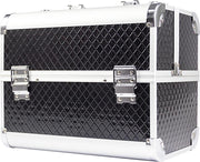Aluminium Koffer Zwart geruit- Make-up koffer- Beautycase-Visagie koffer - Cosmetica koffer - Beauty case - Nagelstyliste koffer - Make up case- Manicure