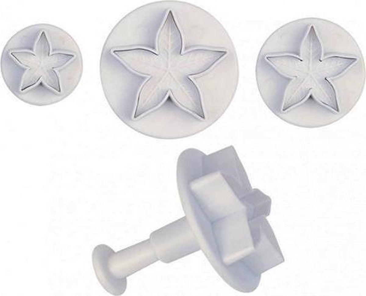 Städter 3x plungercutter uitsteker bloemkelk / lelie