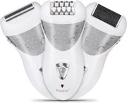 Kemei 3-in-1 Epilator | Epilator & Scheerapparaat & Eelt verwijderaar | KM-505