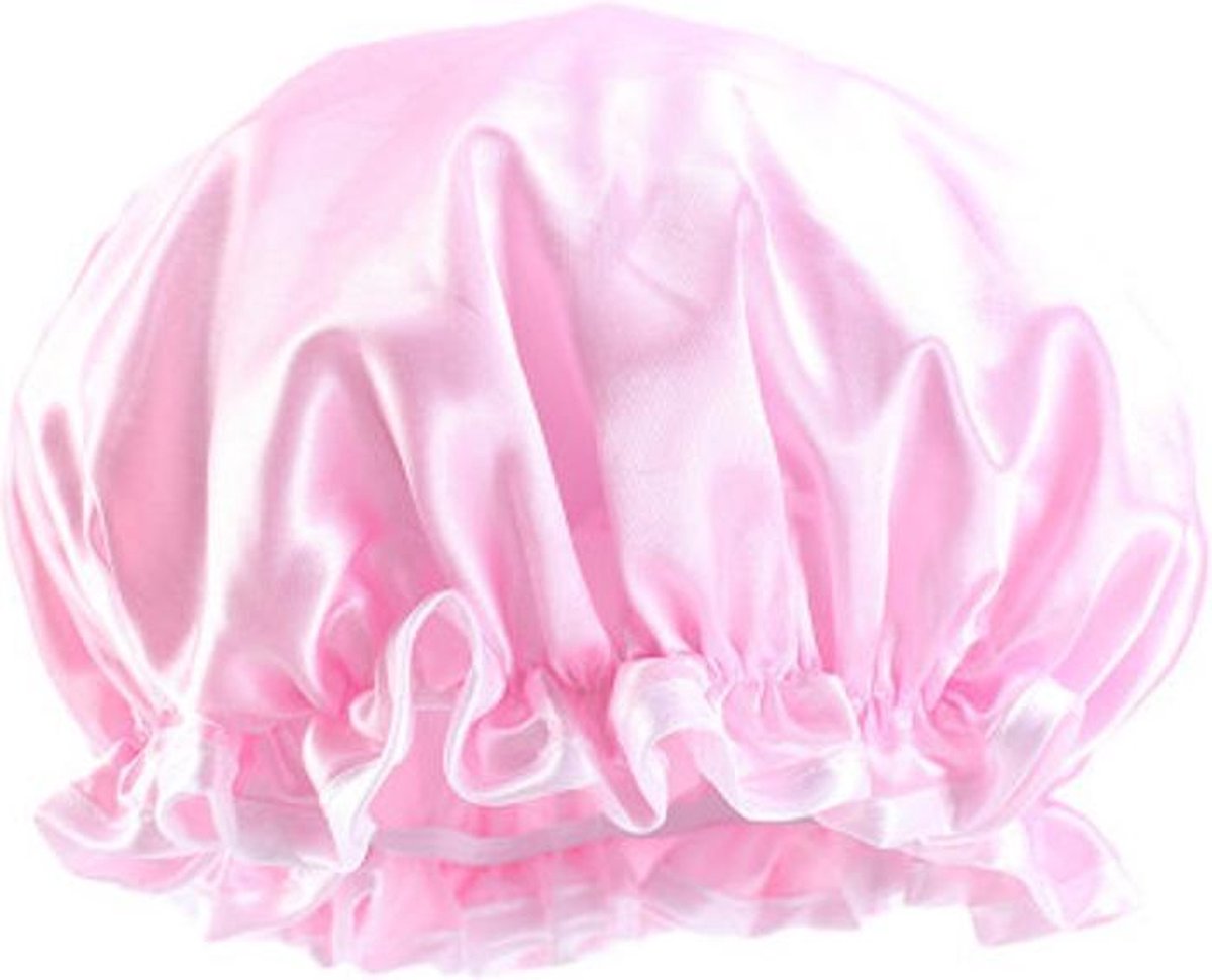 Douchemuts – Dames – Volwassen – Meiden – Showercap – Vrouwen benodigdheden – Douchecaps - Badkamer accessoires – Douchekap – Licht rose