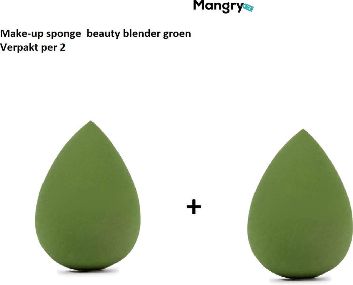Beautyblender | Beauty Blender | Make Up Spons | Latex vrij | Make-Up Sponsje | Makeup Sponge | Make-up ei | Groen | Mangry