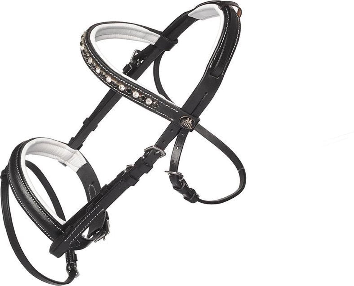 MHS Hoofdstel Infinity black/white mini mini