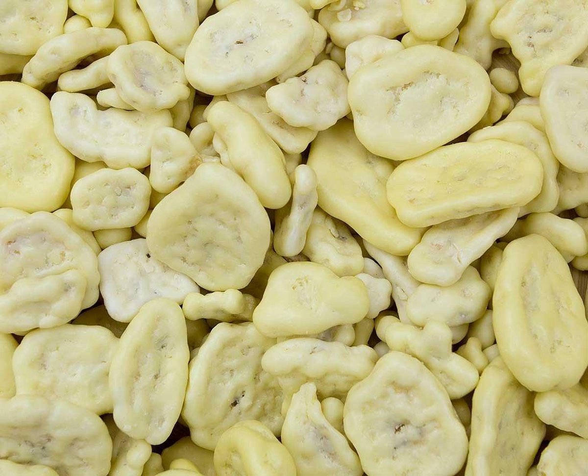 Bananen Chips In Yoghurt 500 Gram - Biologisch - Glutenvrij Chocolade