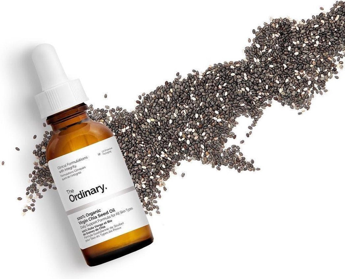 100% Organic Virgin Chia Seed Olie - Gezichtsverzorging - Hydrateert de huid -  Gezichtsolie - The Ordinary