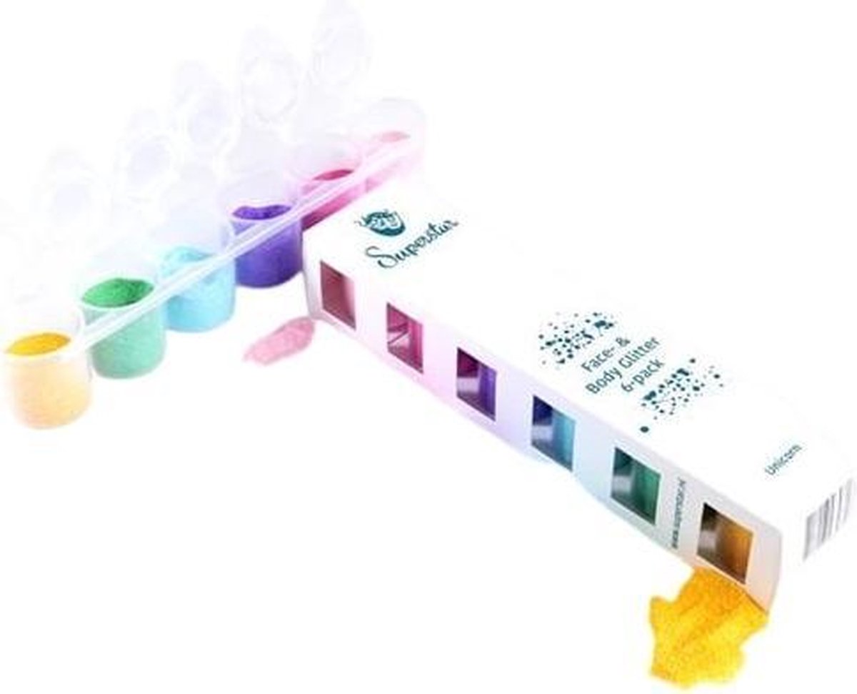 Witbaard Schmink Chunky Glitter 90 Ml Unicorn 6-delig