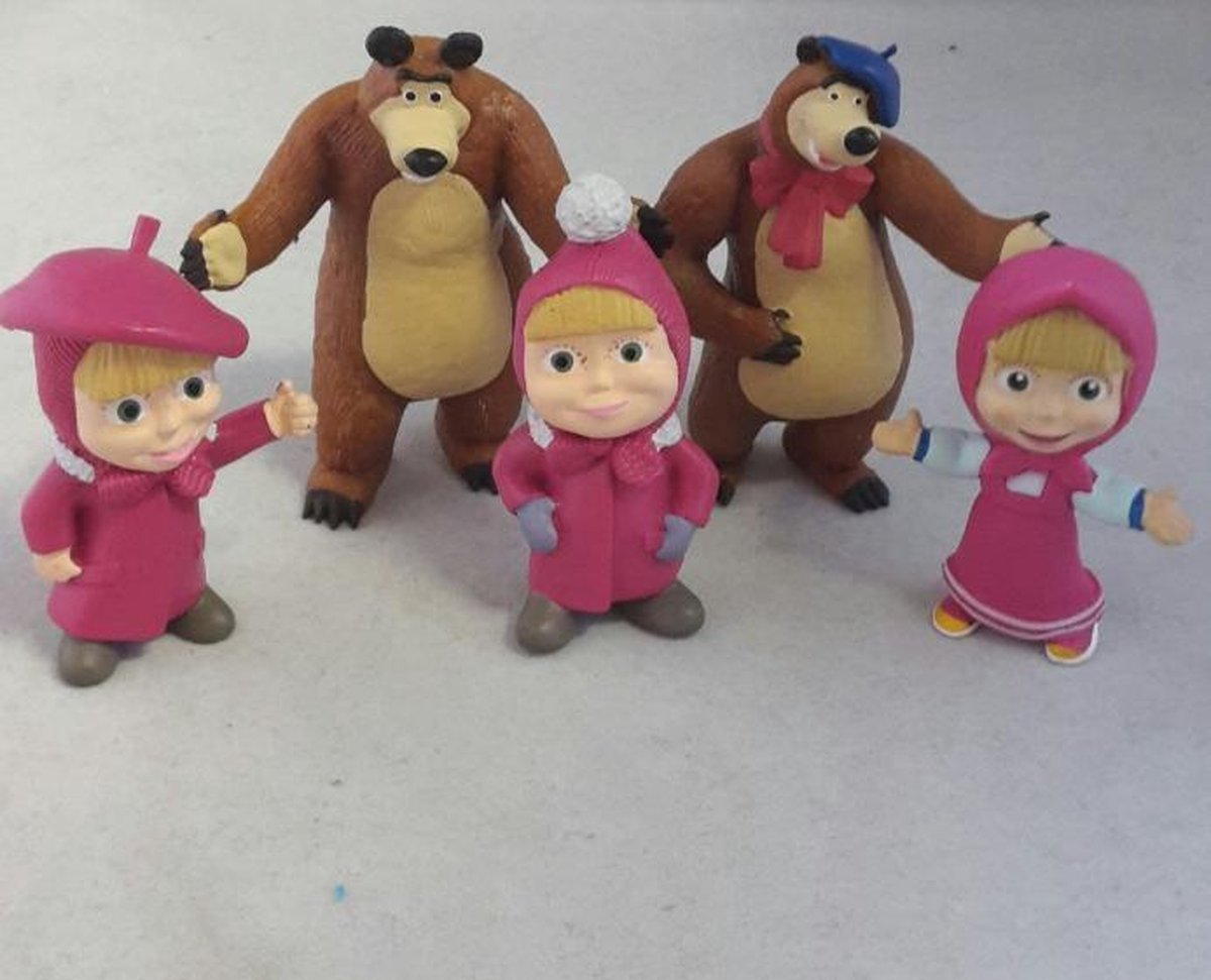 Masha en de beer figuren (set van 5)