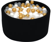 Ballenbak Grafiet Zwart 90x40 met 250 ballen Wit