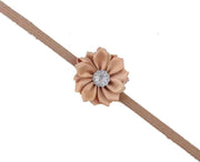 Haarband dun met mooie bloem - Beige