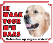 Waakbord 07 Golden Retriever 20x25cm