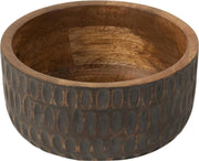 J-Line Kom Mango Hout Bruin/Zwart Medium