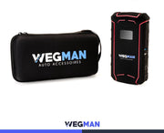Wegman Jumpstarter 12V - 4-in-1 Starthulp - Powerbank - Zaklamp - Startbooster - Startkabels - Bezine en Diesel - Rood/Zwart